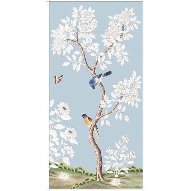 1: Unframed panel size: W30"*60"/panel 2: Material : Silk-Paper 3: Handicrafts: Paritial printed and partial hand-painted....