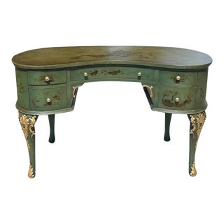 Mid-Century Hollywood Regency Kidney Shaped Writing Desk. For Sale