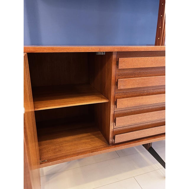 Black Modular Teak Bookcase, 1960s For Sale - Image 8 of 13