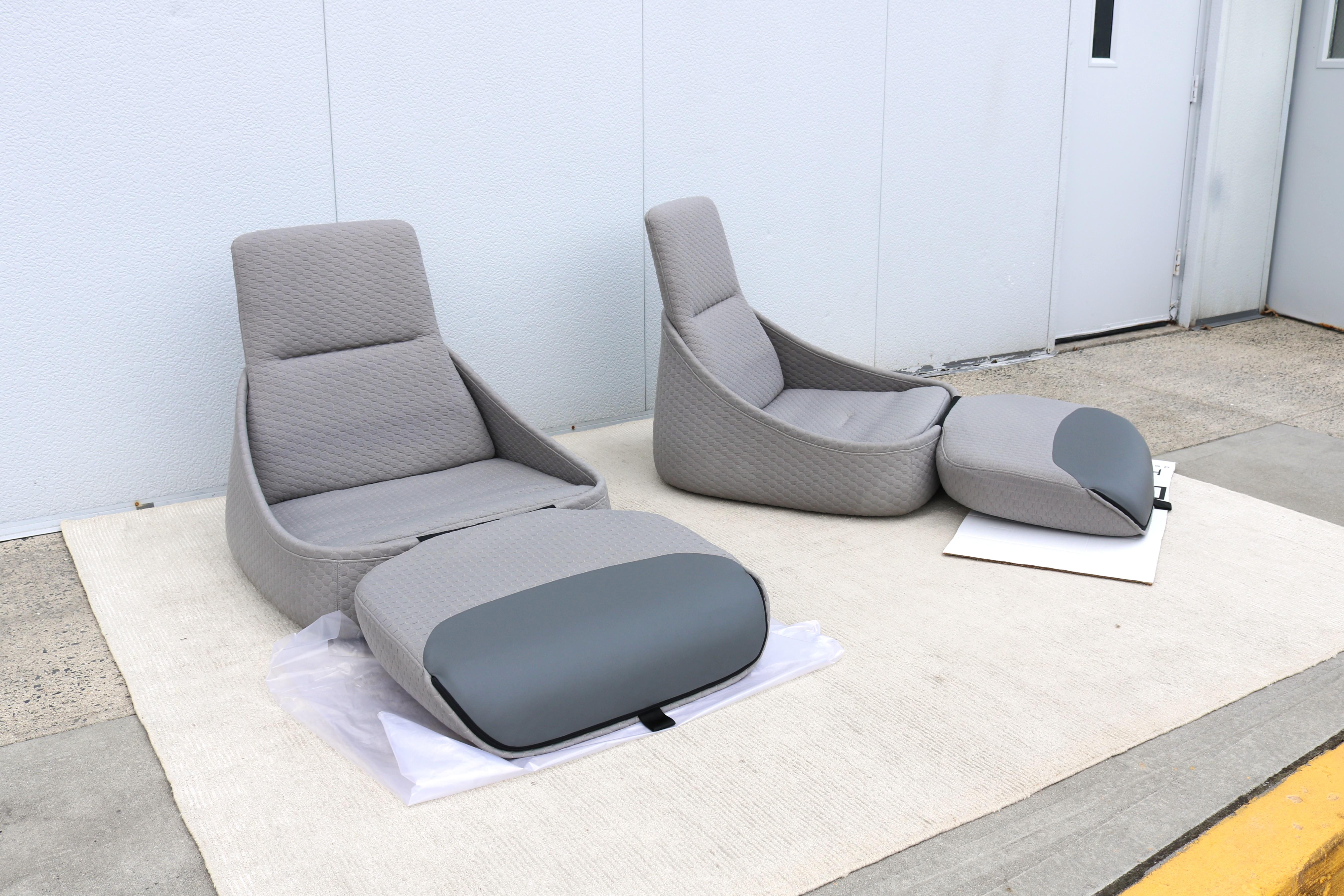 Modern Patricia Urquiola for Coalesse Hosu Lounge Chairs With