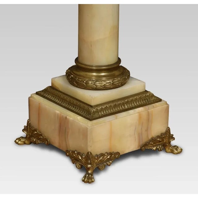 Antique Onyx Marble Pedestal For Sale - Image 4 of 7