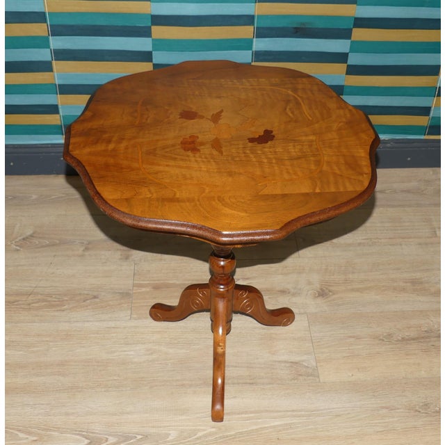 1970s Chippendale Side Table with Inlays, 1970s For Sale - Image 5 of 8