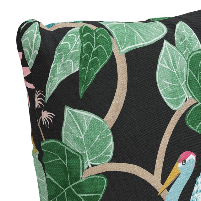 Not Yet Made - Made To Order 22" Indoor/Outdoor Pillow in Black Josephine Chinoiserie For Sale - Image 5 of 6