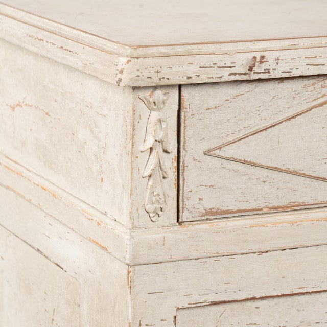 19th Century Swedish Gray Gustavian Sideboard Buffet For Sale - Image 9 of 13