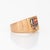 Art Deco Vintage Art Deco Heraldic Ring 14k Rose Gold Enamel Band Family Crest Signet, Size 8.5 For Sale - Image 3 of 7
