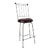 1970 Midcentury Leather and Iron Bar Stool For Sale