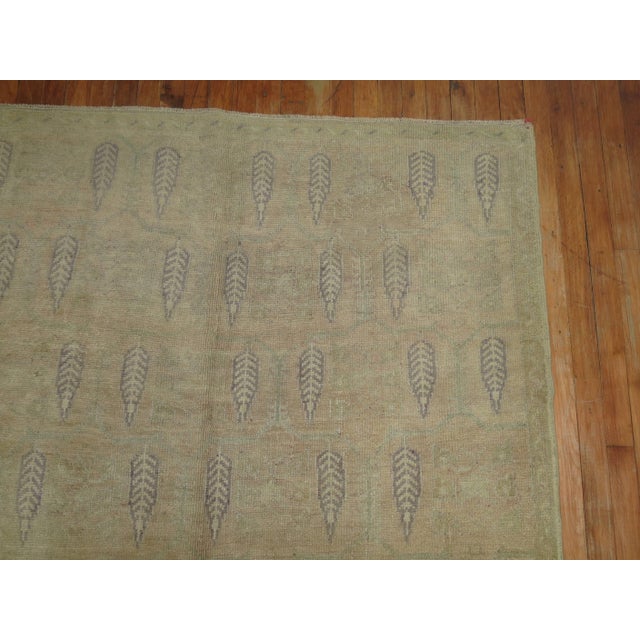 Vintage Turkish Oushak Cypress Tree Rug For Sale - Image 4 of 6