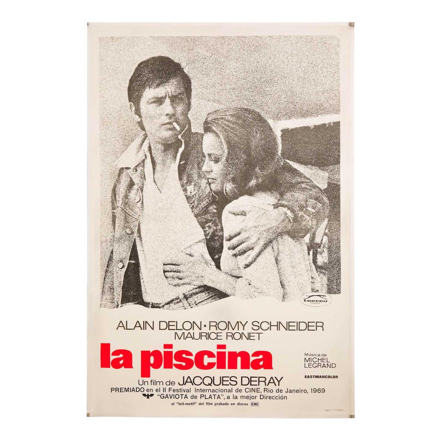 Original Vintage 1969 La Piscine Alain Delon Amp Romy Schneider Film Poster