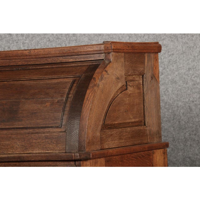 Early 19th Century Antique Biedermeier Secretary in Oak, 1800 For Sale - Image 5 of 18