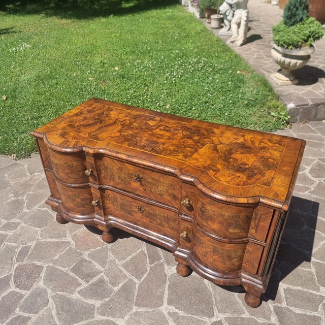 Ferrarese Chest of Drawers in Walnut Burl, 1720s For Sale - Image 10 of 13
