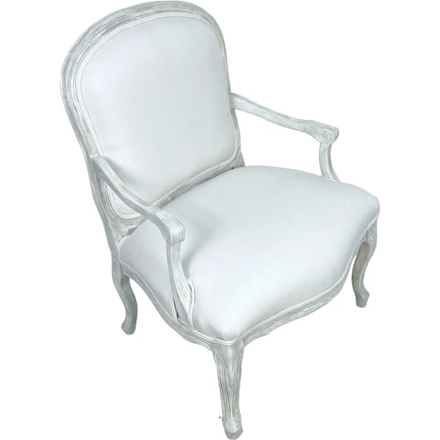 2 Beautiful Hand Painted Fauteuil Chairs For Sale - Image 9 of 11