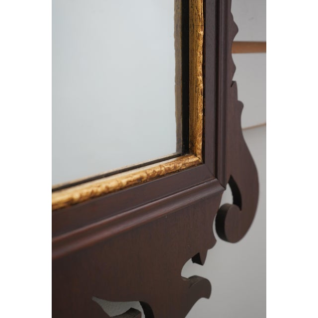 1960s Friedman Brothers Chippendale Mahogany Shell Carved Mirror For Sale - Image 5 of 10