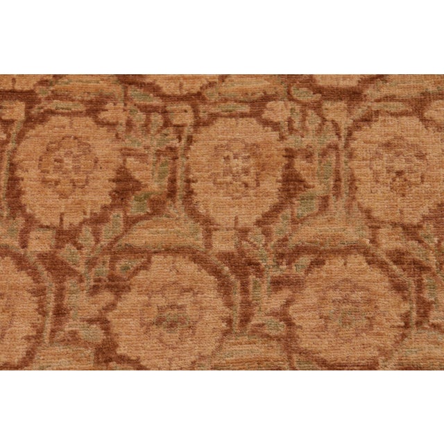 Oriental Ziegler Aaron Brown Tan Hand-Knotted Wool Rug - 6'0'' X 8'1'' For Sale In New York - Image 6 of 8