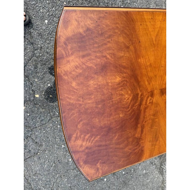 Vintage Federal-Style Burled Wood Pembroke Drop Leaf Side Table For Sale - Image 16 of 18