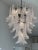 Contemporary Murano Glass "sella" chandelier with a kromo metal frame Frosted pink murano glass Spare parts glass...