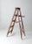 Orange Vintage Rustic Painted Wooden Ladder For Sale - Image 8 of 12