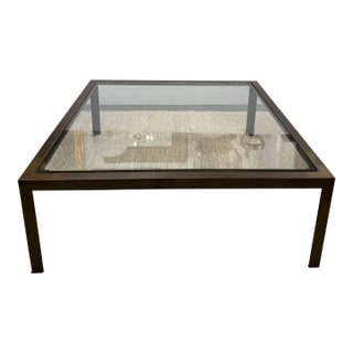 Circa 1970's John Wheatman Bronze Coffee Table For Sale