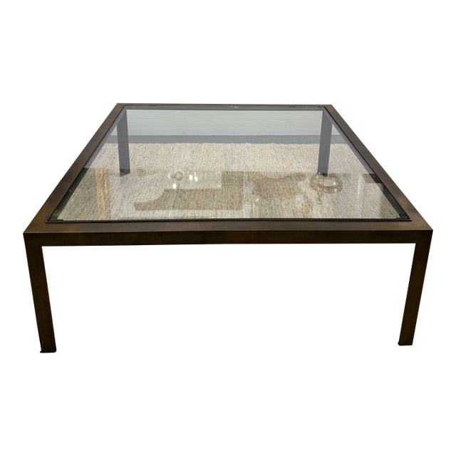 Circa 1970's John Wheatman Bronze Coffee Table For Sale