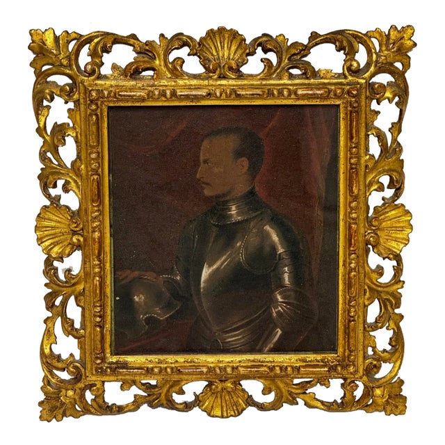 19th Century Florentine Medici Oil Portrait of Giovanni Delle Bande Nere For Sale