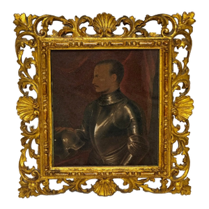 Italian Painting Nobleman Portrait Ludovico Di Giovanni De' Medici Wearing Armour Follower Carlo Portelli