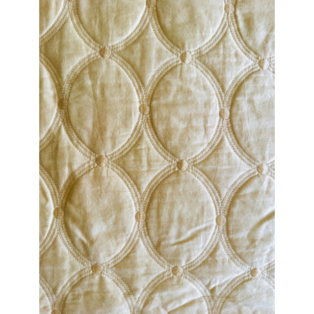 2020s Frette Royal Collection Embroidered Yellow King Cotton Coverlet, Italy For Sale - Image 5 of 7