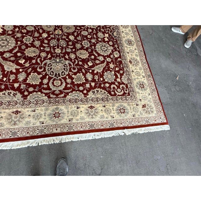 Early 21st Century 9ft 2in X 11ft 10in Kashan Persian Wool Area Rug For Sale - Image 5 of 12