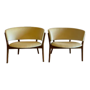 Attributed to Nd 83 Easy Chairs by Nanna Ditzel in Mohair, a Pair