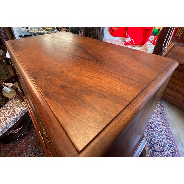 1930s 1930s Walnut Highboy Chest on Chest 5 Drawers For Sale - Image 5 of 9