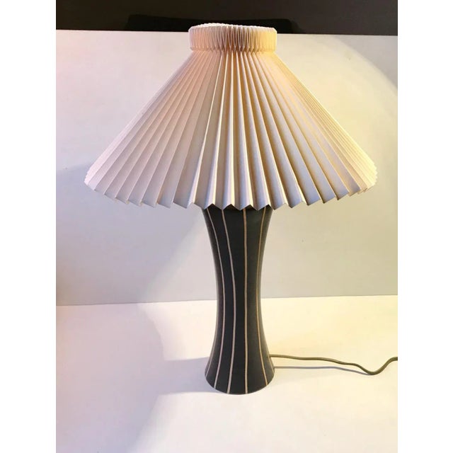 Ceramic Scandinavian Modern Black & White Ceramic Table Lamp, 1970s For Sale - Image 7 of 7