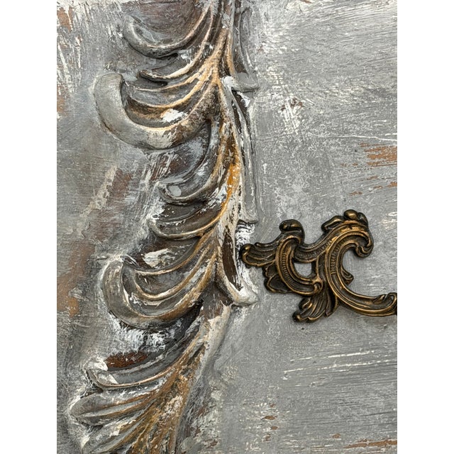 French Provincial Silver Carved Bombé Chest – Rococo Floral Details – Vintage For Sale - Image 4 of 9