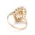 1980s 0.33ctw Diamond Navette Ring, 14k Yellow Gold, Ring Size 5.5, Diamond Cluster For Sale - Image 4 of 6