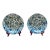 Pair of Oversized Chinese Blue & White Porcelain Charger Plates With Dragon & Phoenix Motif – 17.4” For Sale
