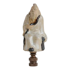 Chinese Mud Man Figural Lamp Finial