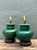 Dark Green Vintage Glazed Ceramic Lamps - A Pair For Sale - Image 8 of 12