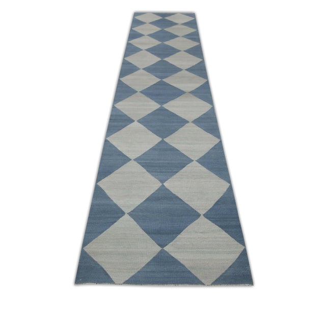 Handmade Modern Kilim Runner 2'10" X 12'4" For Sale In Houston - Image 6 of 7