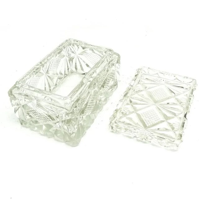 Art Deco Crystal Box, Czechoslovakia, 1930s For Sale - Image 8 of 13