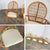 Late 20th Century Coastal Island Style or Hollywood Regency Balloon Back Rattan Dining Chairs Off White Seats Set of 4 For Sale - Image 9 of 12