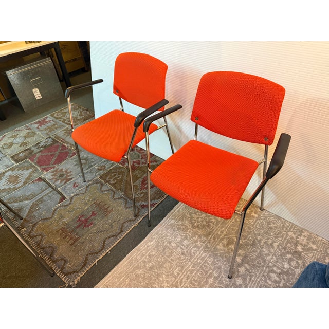 Hightower Modernist Stackable Arm Chairs, Set of Four For Sale - Image 11 of 12