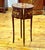 French French-Style Round Side Table – Three Small Drawers With Floral Marquetry & Gilded Wood Details For Sale - Image 3 of 4