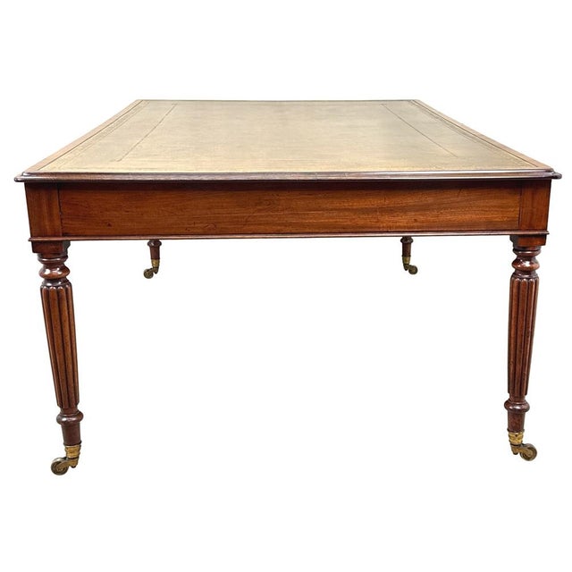 Large Regency Mahogany Partners Writing Table, 1825 For Sale - Image 9 of 18