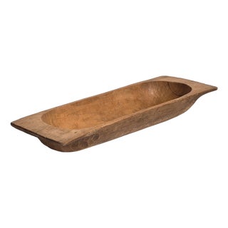 Antique Primitive Style Oval Bowl, 1900 For Sale