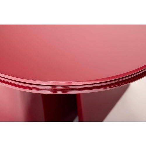 Contemporary Ooma Burgundy Lacquered Glass Dining Table by Reda Amalou Design For Sale - Image 3 of 9