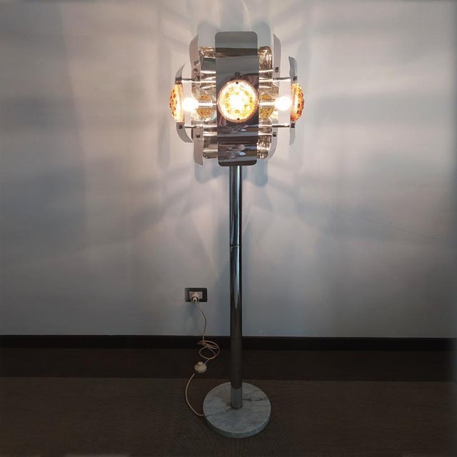 AVMazzega Floor Lamp by Toni Zuccheri for Mazzega, 1977 For Sale - Image 4 of 10