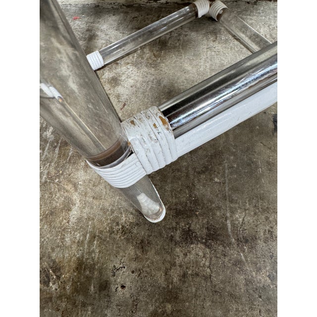 Vintage Organic Modern Lucite Barstools - Set of 4 For Sale - Image 11 of 12