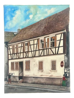 A. Hohage, Houses, 1997, Oil on Canvas