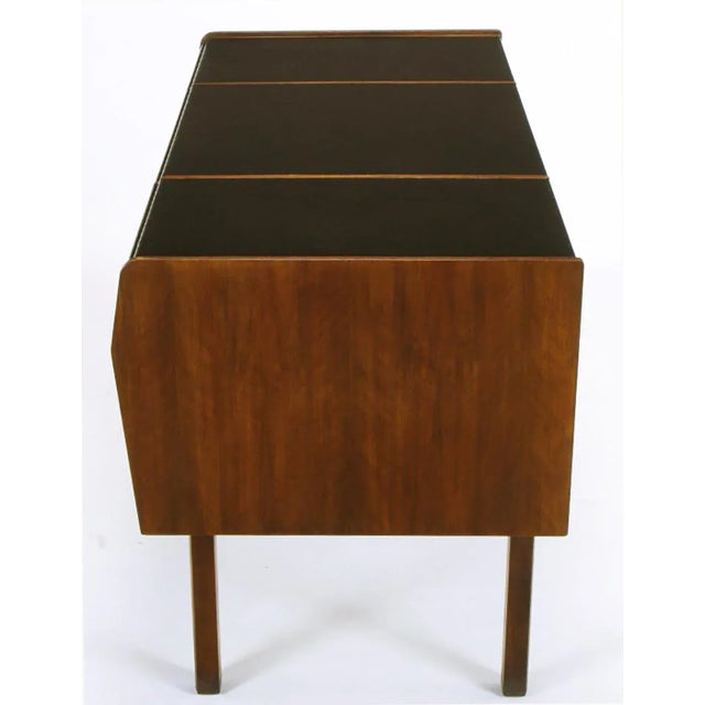 John Widdicomb Bert England Persian Walnut & Leather Desk for John Widdicomb For Sale - Image 4 of 11