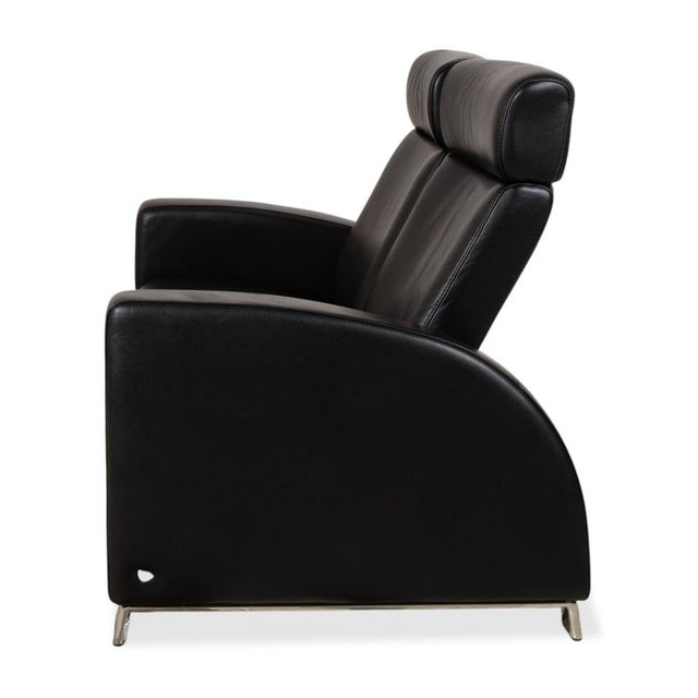 Arion Leather Two-Seater Black Manual Function Sofa from Stressless For Sale - Image 16 of 17