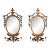 Pair of Baroque-Style Toleware Metal and Giltwood Mirrors With Sconces For Sale
