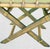 Tan Vintage Bamboo Split Reed Folding Tray Coffee Accent Side Tables- a Pair For Sale - Image 8 of 9