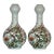 Famille Rose Chinese Fine White Porcelain Garlic Head Vases With Birds & Cherry Blossoms, a Pair For Sale